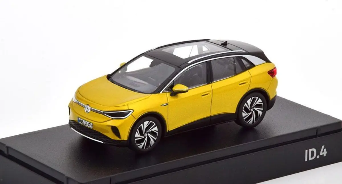 Modellbil VW ID.4 2020 │ Modellauto 1:43 Honey Yellow Image 4