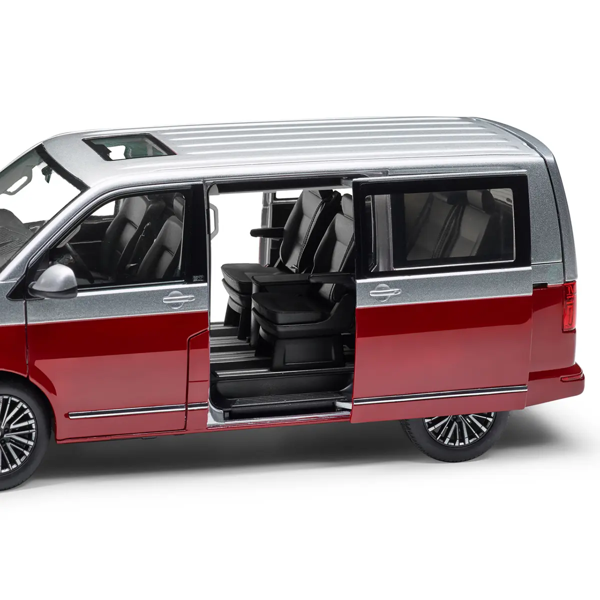 Modellbil VW T6.1 Multivan Rød Metallic │ Modellauto 1:18 Red Silver Edition – bilde 5
