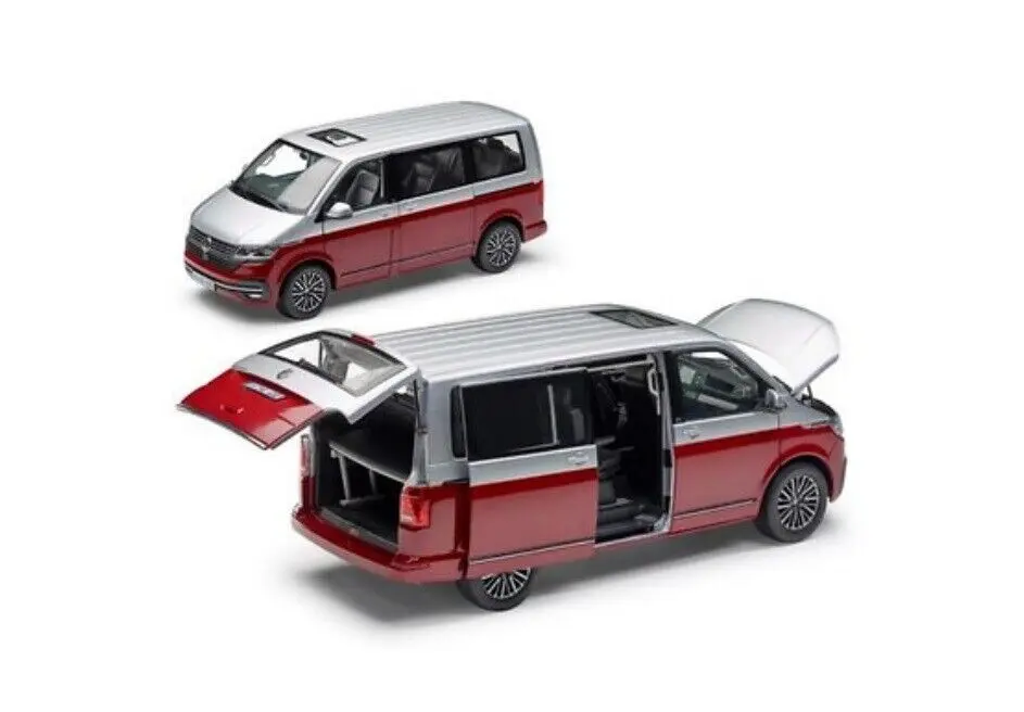 Modellbil VW T6.1 Multivan Rød Metallic │ Modellauto 1:18 Red Silver Edition – bilde 6