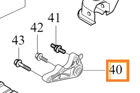 Motorfeste bakre Volvo Genuine® C30 C70 S40 V40 V50 2004-2015 │ bensin/diesel