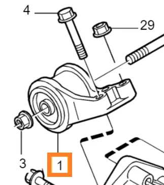 Motorfeste høyre Volvo Genuine® S40 V40 1996-2004 │ bensin
