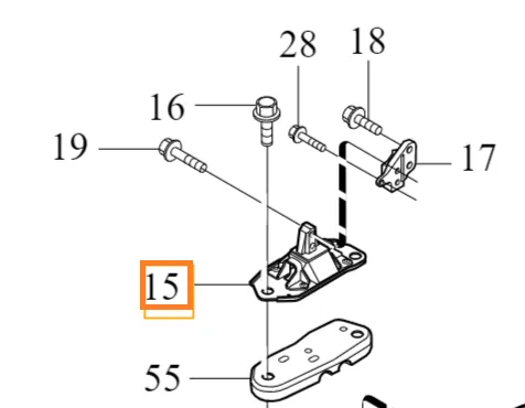 Motorfeste høyre Volvo Genuine® XC90 2003-2006 │ 2.9 bensin