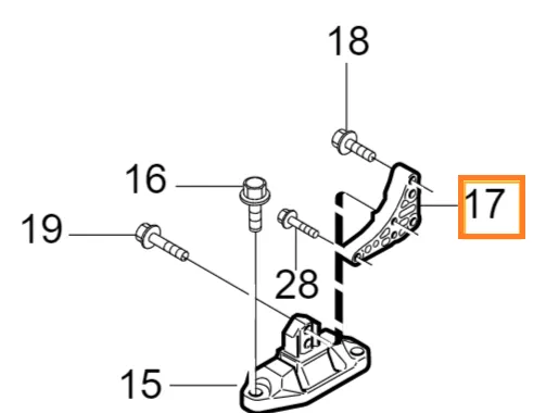 Motorfeste høyre Volvo Genuine® XC90 2005-2011 │ 4.4 V8 B8444S