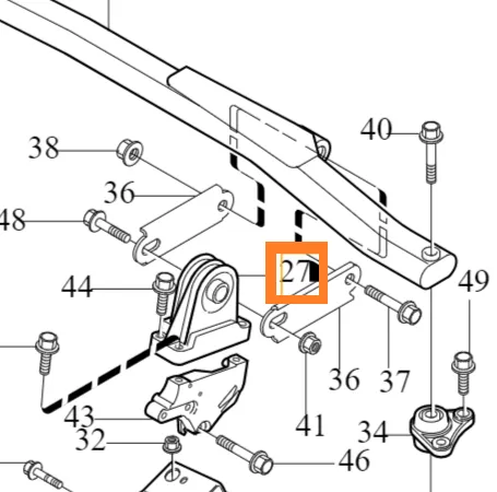 Motorfeste øvre Volvo Genuine® C70 S60 S70 S80 V70 XC70 XC90 │ bensin