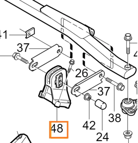 Motorfeste øvre Volvo Genuine® XC90 2005-2011 │ 4.4 V8 bensin