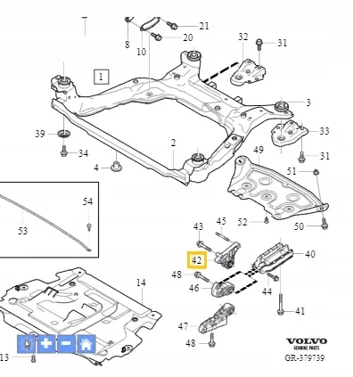 Motorfeste Volvo Genuine® S60 S80 V60 V70 XC60 XC70 2010-2018 │ bensin/diesel, forhjulsdrift – bilde 3
