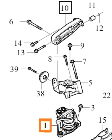 Motorfeste Volvo Genuine® S60 S90 V60 V90 XC60 XC90 2016-2021 │ 2.0 bensin/diesel