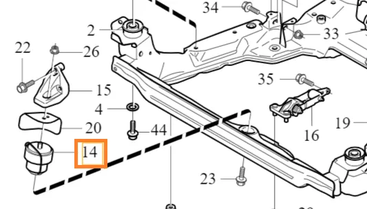 Motorfeste Volvo Genuine® S80 XC90 2005-2014 │ 3.2 / 4.4 bensin
