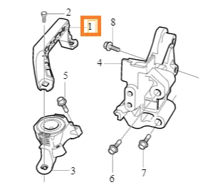 Motorfestebrakett høyre Volvo Genuine® C30 C70 S40 V40 V50 2004-2015 │ 5-syl. bensin