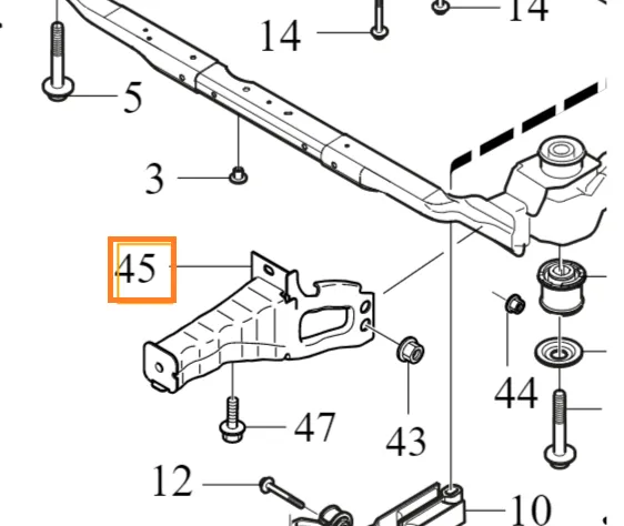 Motorfestebrakett Volvo Genuine® S60 V60 2011-2020 │ bensin