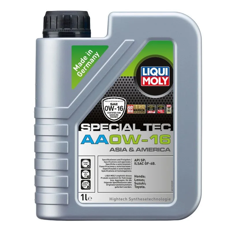 Motorolje 0W-16 Liqui Moly Special Tec AA │ API SQ / ILSAC GF-7B - 5L