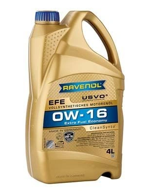 Motorolje 0W-16 Ravenol EFE Extra Fuel Economy USVO® | Helsyntetisk for bensin- og hybridmotorer - 4L Image 1