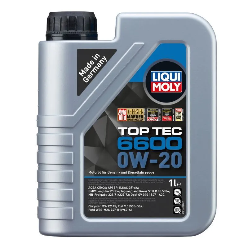 Motorolje 0W-20 Liqui Moly Top Tec 6600 │ MB 229.71 / ACEA C5 - 1L