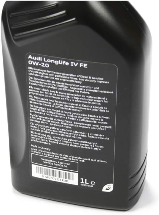 Motorolje 0W-20 Original Audi LongLife IV FE | Genuine® Audi - 1L – bilde 3