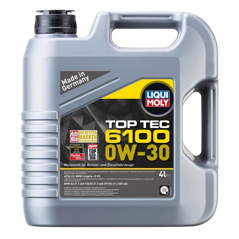 Motorolje 0W-30 Liqui Moly Top Tec 6100 │ BMW LL-12 FE / MB 227.61 / MB 229.61  - 4L