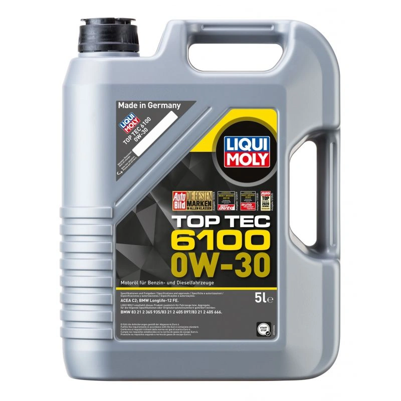 Motorolje 0W-30 Liqui Moly Top Tec 6100 │ BMW LL-12 FE / MB 227.61 / MB 229.61  - 5L