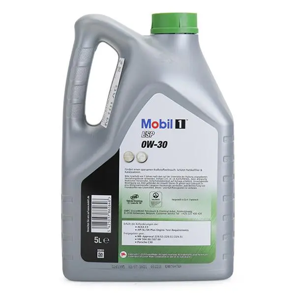 Motorolje 0W-30 Mobil 1™ ESP │ Advanced Full Synthetic Engine Oil  - 5L Image 3