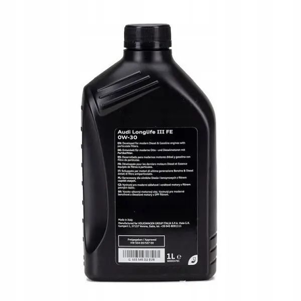 Motorolje 0W-30 Original Audi LongLife III FE | Genuine® Audi - 1L Image 4
