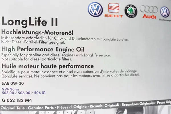 Motorolje 0W-30 VAG LongLife II - 5L Image 3