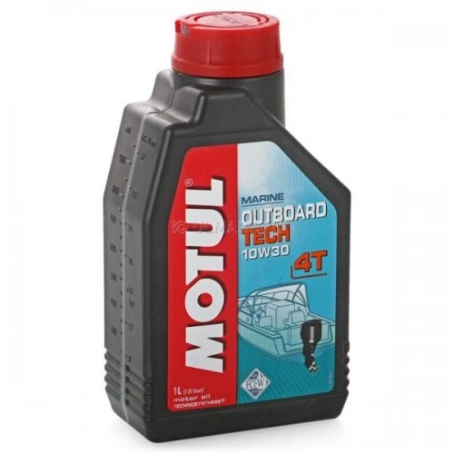 Motorolje 10W-30 Motul Outboard Tech 4T │ Lubricant for 4 Stroke Outboard - 1L Image 1