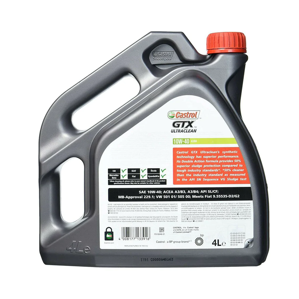 Motorolje 10W-40 Castrol GTX Ultraclean A3 / B4 - 4L Image 3