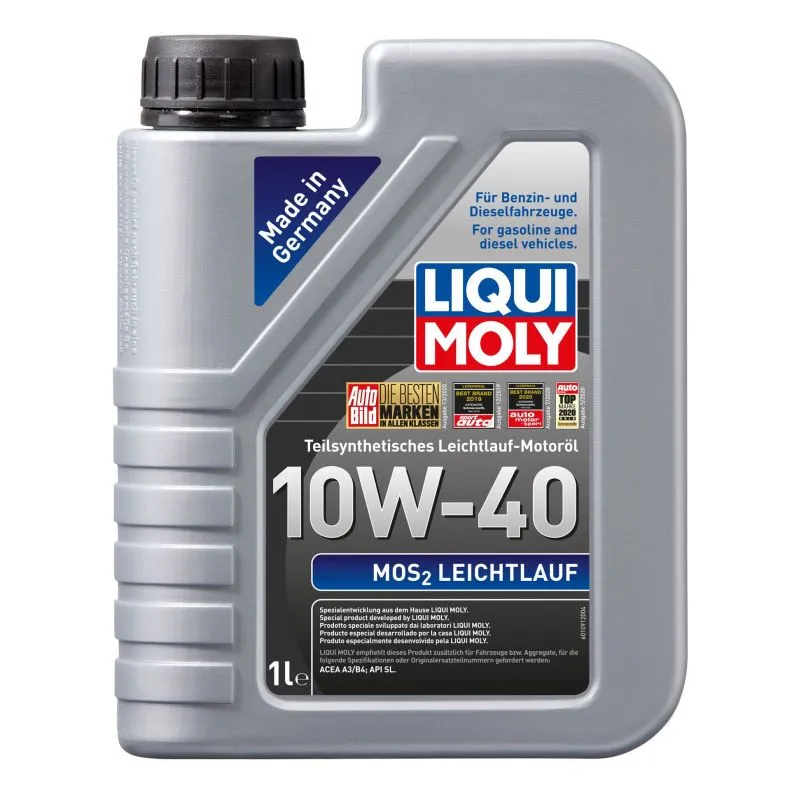 Motorolje 10W-40 Liqui Moly MoS2 Leichtlauf │ ACEA A3/B4 / API SL - 1L