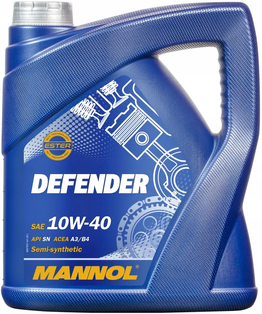 Motorolje 10W-40 Mannol Defender A3 / B4 │ Semi-Synthetic Engine Oi - 5L