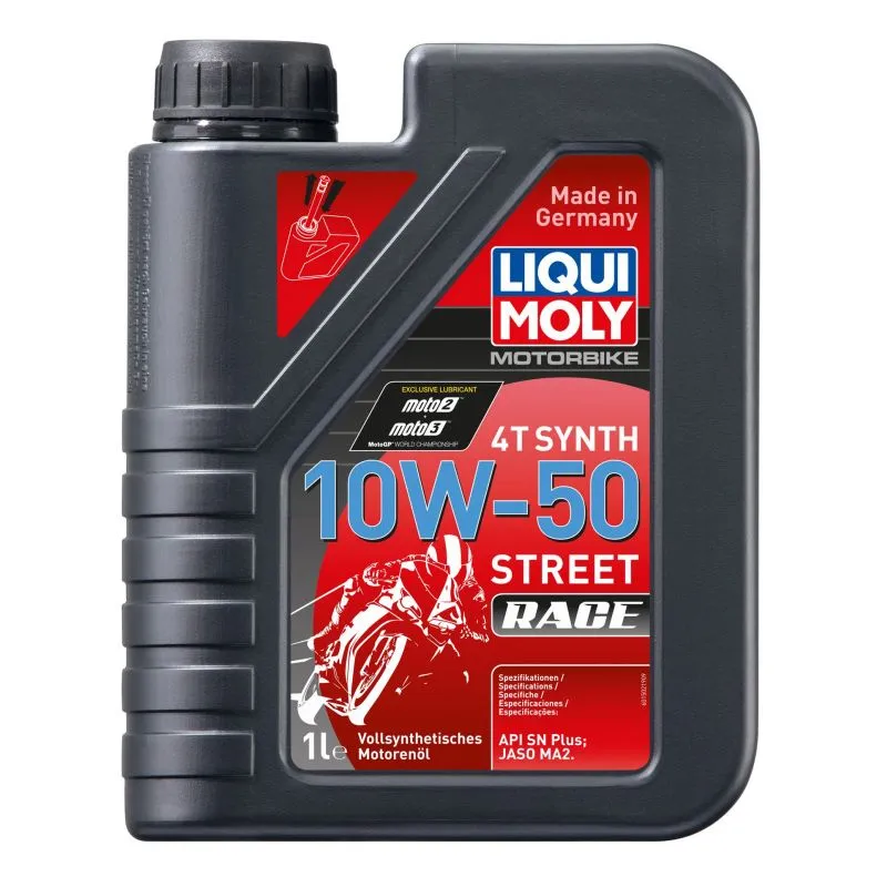 Motorolje 10W-50 Liqui Moly Motorbike 4T Synth Street Race │ API SN - 1L