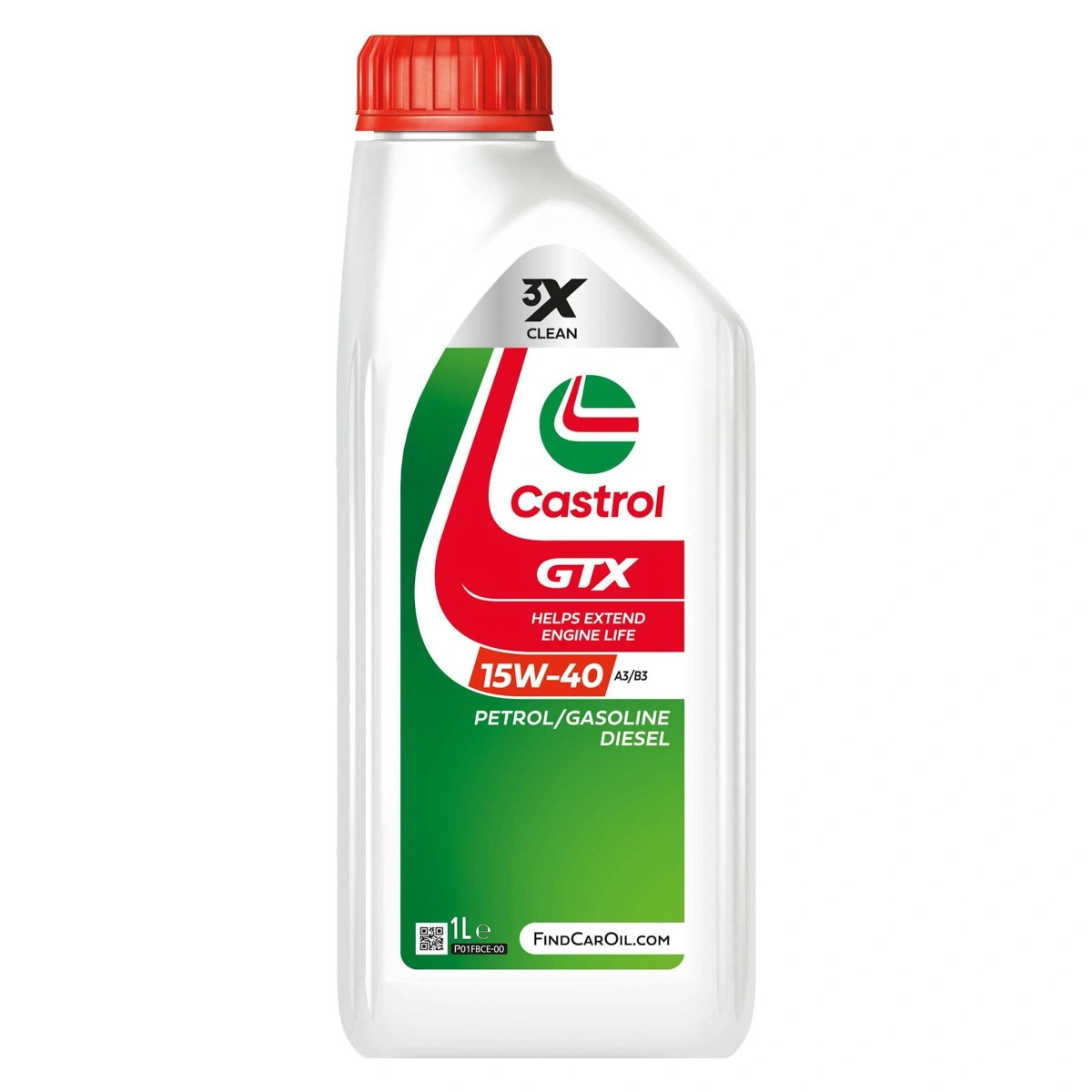 Motorolje 15W-40 Castrol GTX  A3 / B3 │ Mineralolje Fiat 9.55535-D2 VW 501 01 - 1L