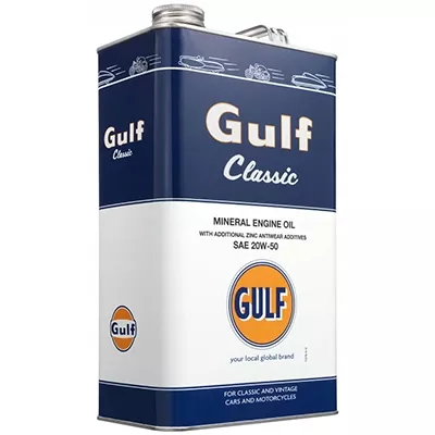 Motorolje 20W-50 Gulf Classic Oldtimer │ Mineral Engine Oil With Extra Zinc Additives - 5L Image 1