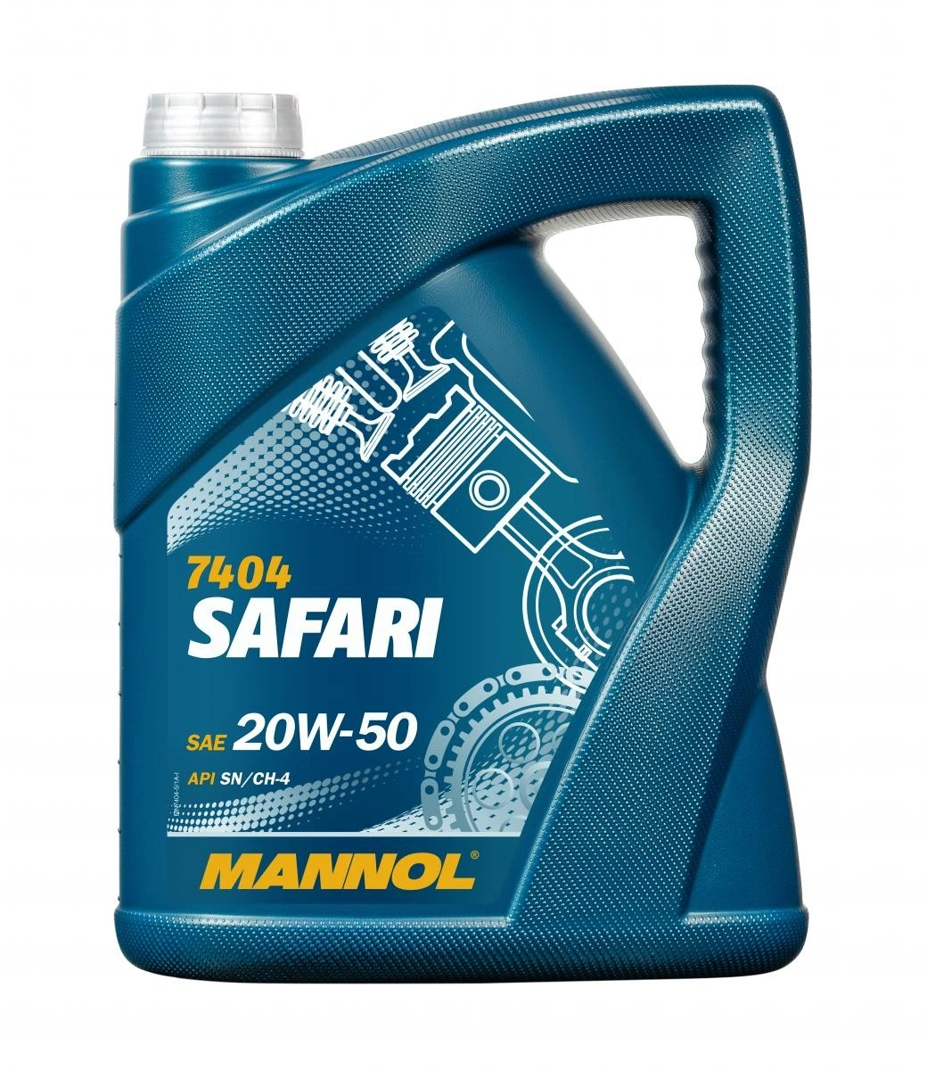 Motorolje 20W-50 Mannol Safari 7404 │ Mineral Engine Oil - 5L Image 1