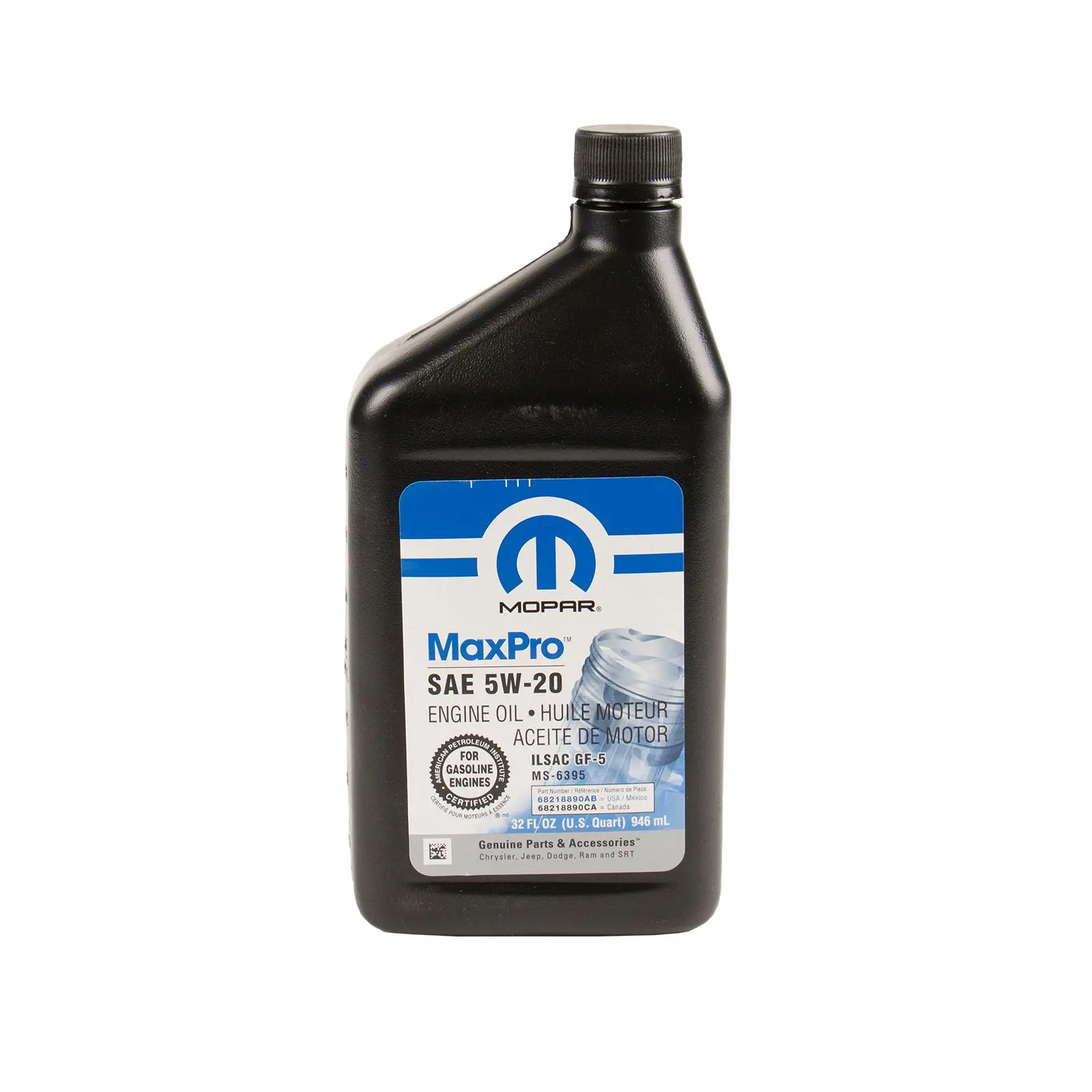 Motorolje 5W-20 Mopar MaxPro │ MS-6395 Chrysler Dodge Jeep RAM - 1L