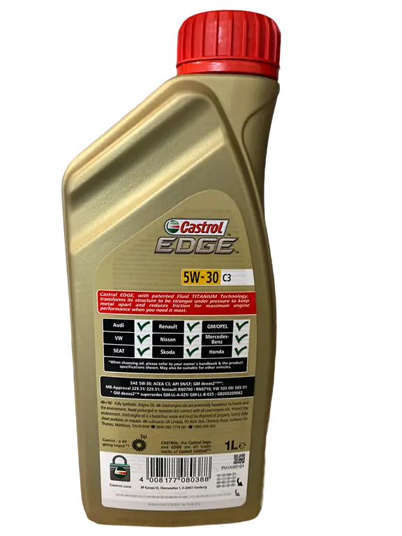 Motorolje 5W-30 Castrol Edge Titanium C3 - 1L Image 2