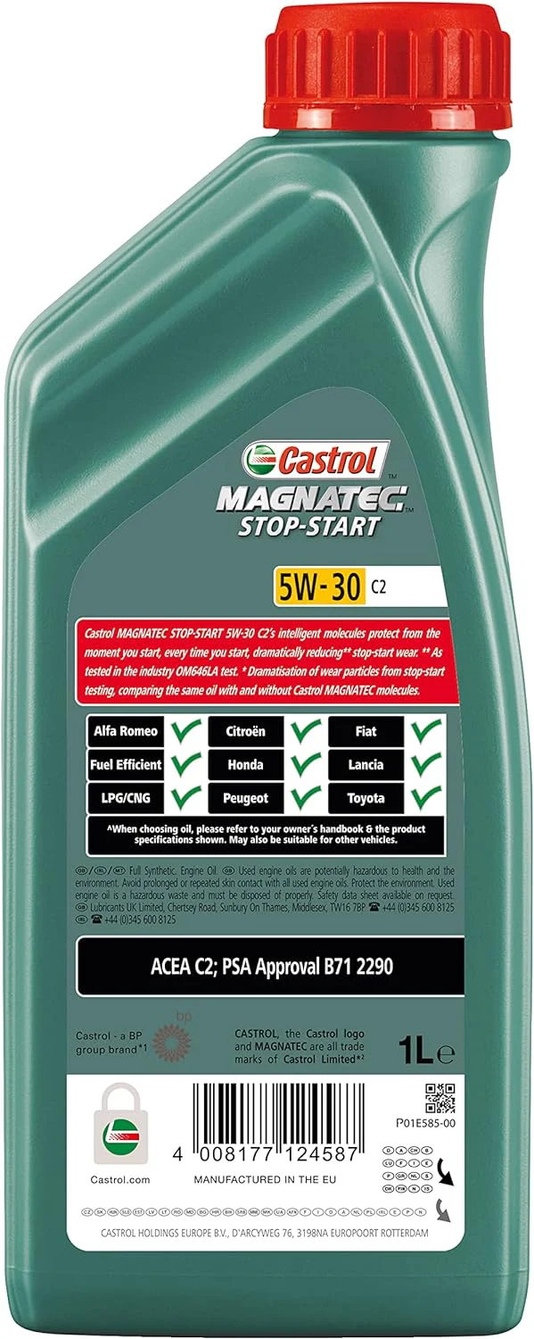 Motorolje 5W-30 Castrol Magnatec C2 │ DualLock-teknologi Engine Oil - 1L Image 2