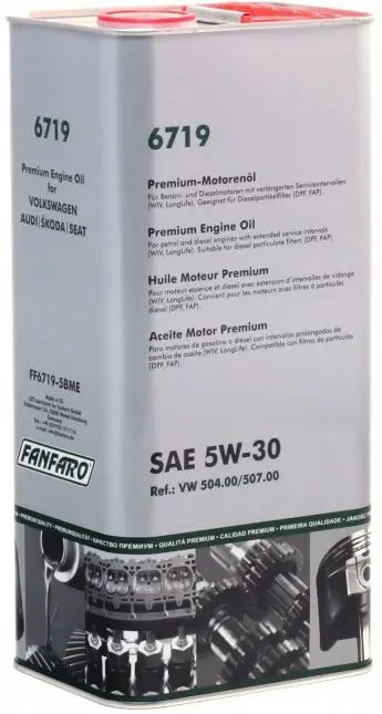 Motorolje 5W-30 Fanfaro VW DPF 504.00/507.00 / BMW LL-04 │ Fully Synthetic Premium Engine Oil - 4L – bilde 2