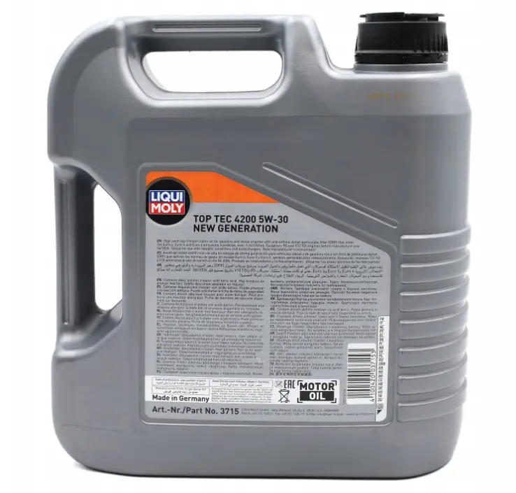Motorolje 5W-30 Liqui Moly Top Tec 4200 New Generation Long Life IiI - 4L – bilde 3