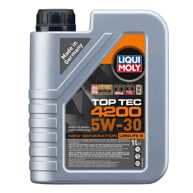 Motorolje 5W-30 Liqui Moly Top Tec 4200 │ VW 504 00 / 507 00 / MB 229.51 - 1L