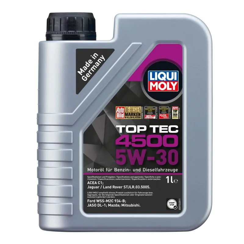 Motorolje 5W-30 Liqui Moly Top Tec 4500 │ ACEA C1 / Ford WSS-M2C 934-B - 1L