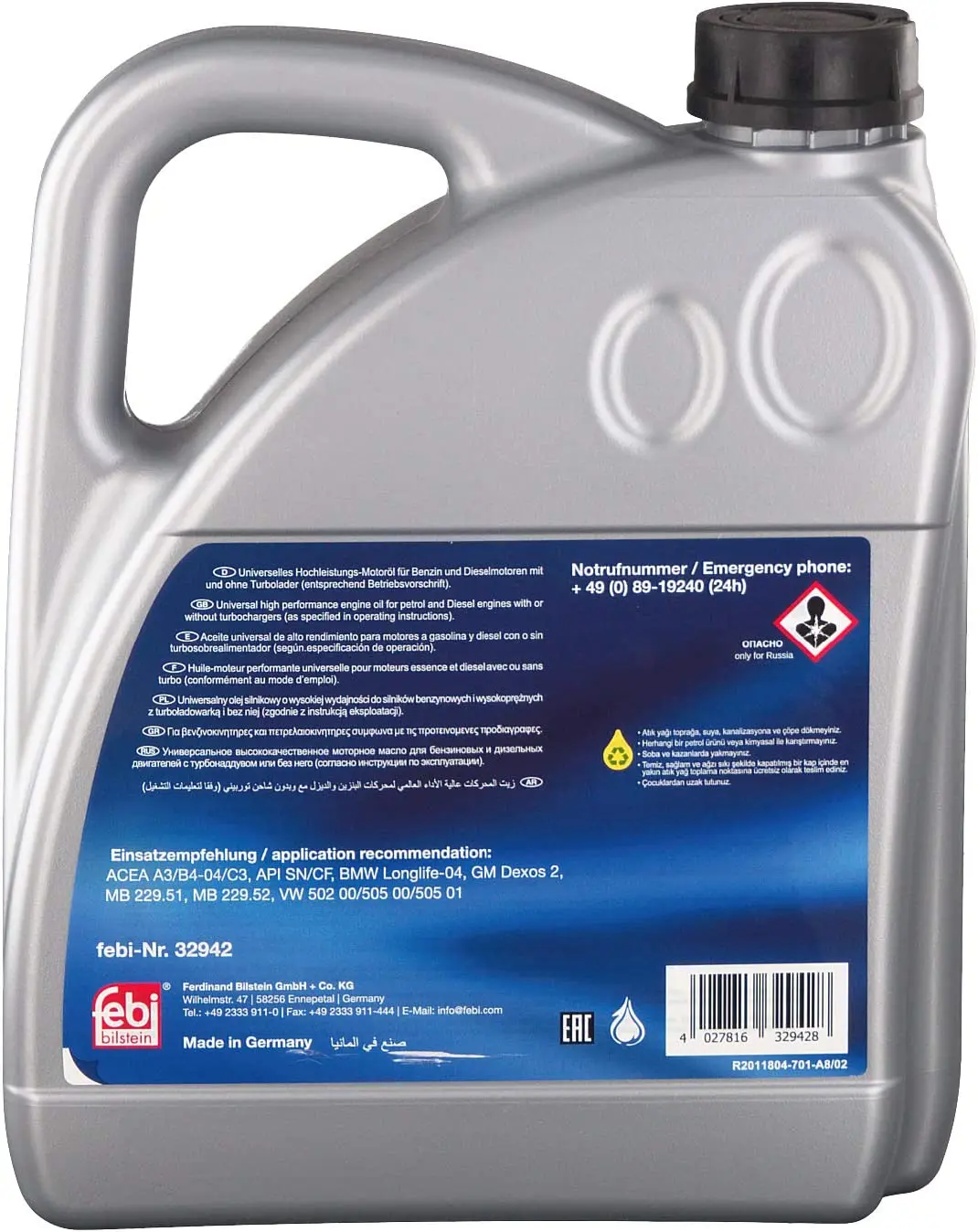 Motorolje 5W-30 LL Febi High Performance Longlife - 4L Image 7