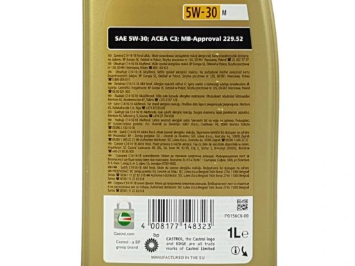 Motorolje 5W-30 M Castrol Edge Titanium - 1L – bilde 2