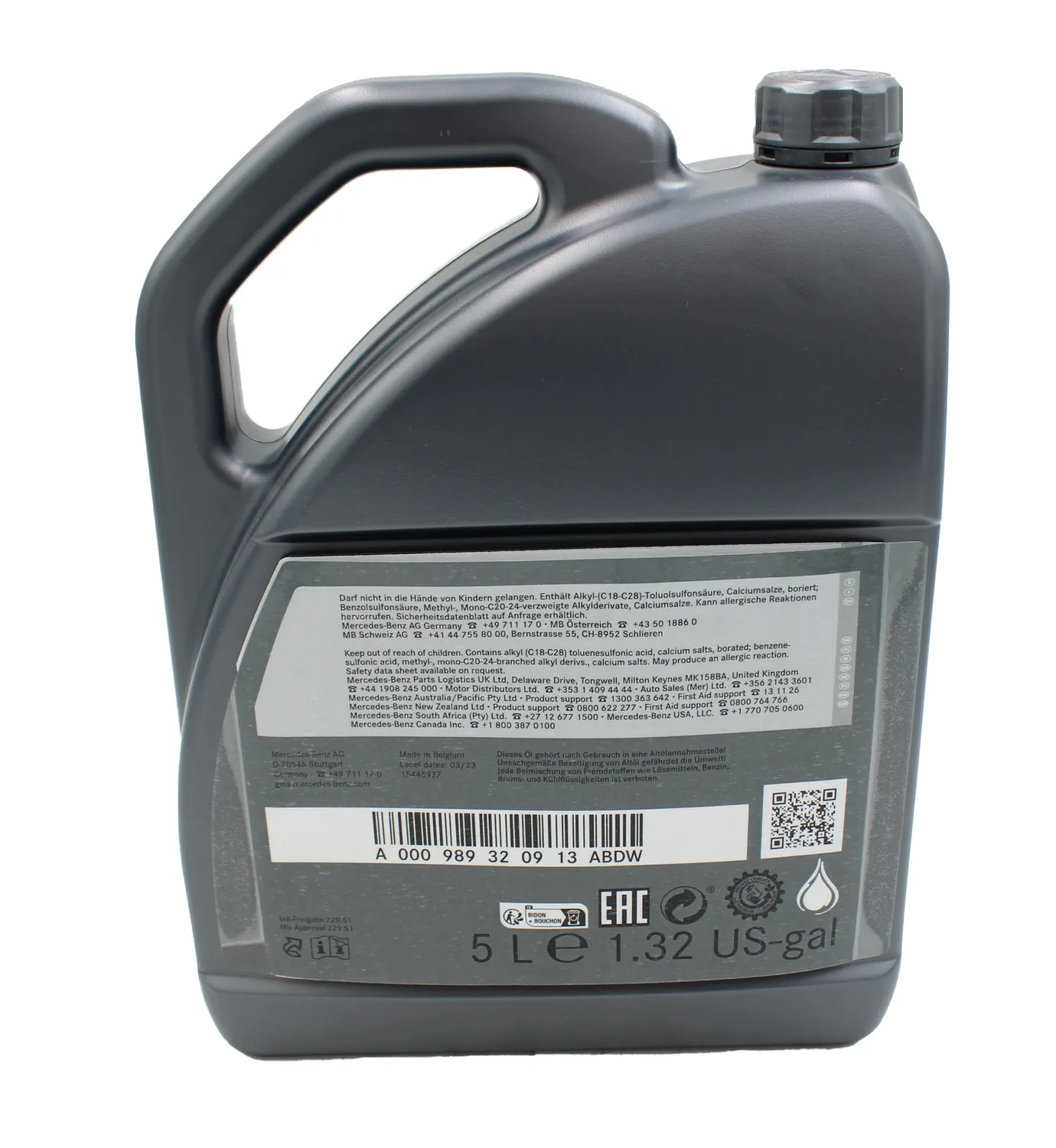 Motorolje 5W-30 Mercedes-Benz MB 229.51 │ Genuine® Daimler AG Engine Oil - 5L – bilde 5