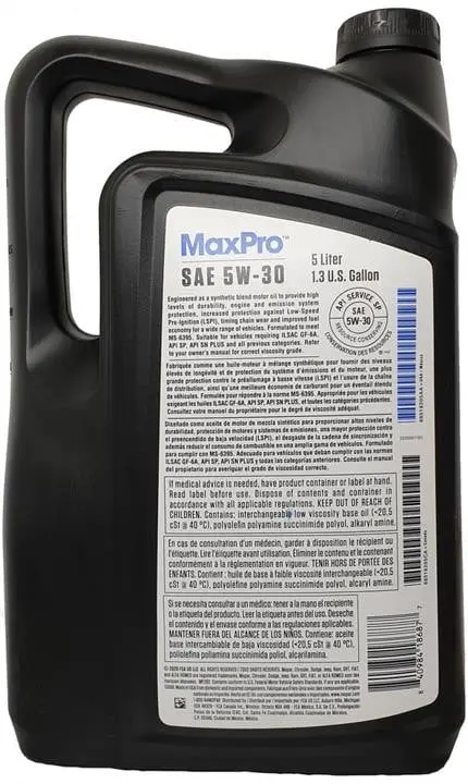Motorolje 5W-30 Mopar MaxPro │ Genuine® Jeep Chrysler Dodge Engine Oil - 5L – bilde 4