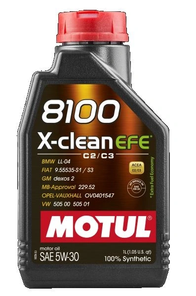Motorolje 5w-30 Motul 8100 X-Clean EFE C2 / C3 │ Fully Synthetic Engine Oil - 1L