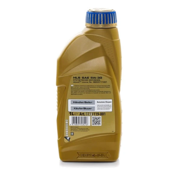 Motorolje 5w-30 Ravenol HLS CleanSynto │ BMW Longlife-04 (LL-04) / MB 229.52, MB 229.51, MB 229.31 - 1L – bilde 2