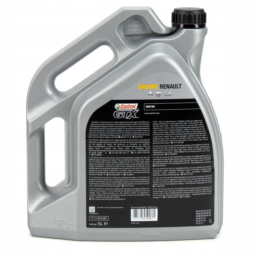 Motorolje 5W-30 Renault RN720 GTX C4 │ Genuine® Fully synthetic Engine Oil - 5L – bilde 3