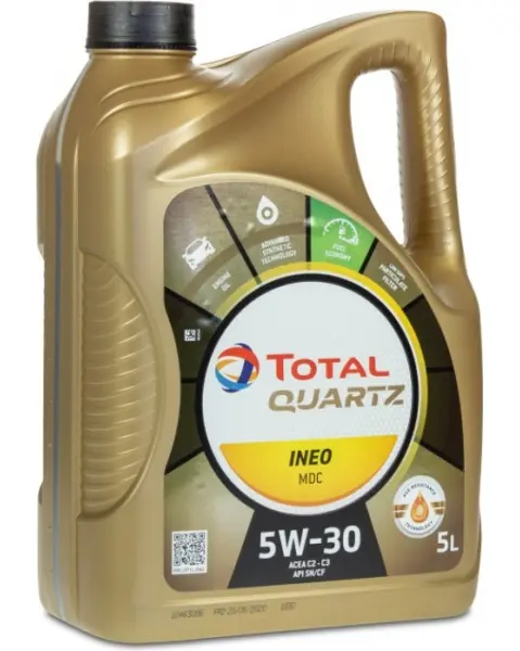 Motorolje 5W-30 Total Quartz Ineo ECS │ Low SAPS Advanced Synthetic Technology Oil - 5L Image 2