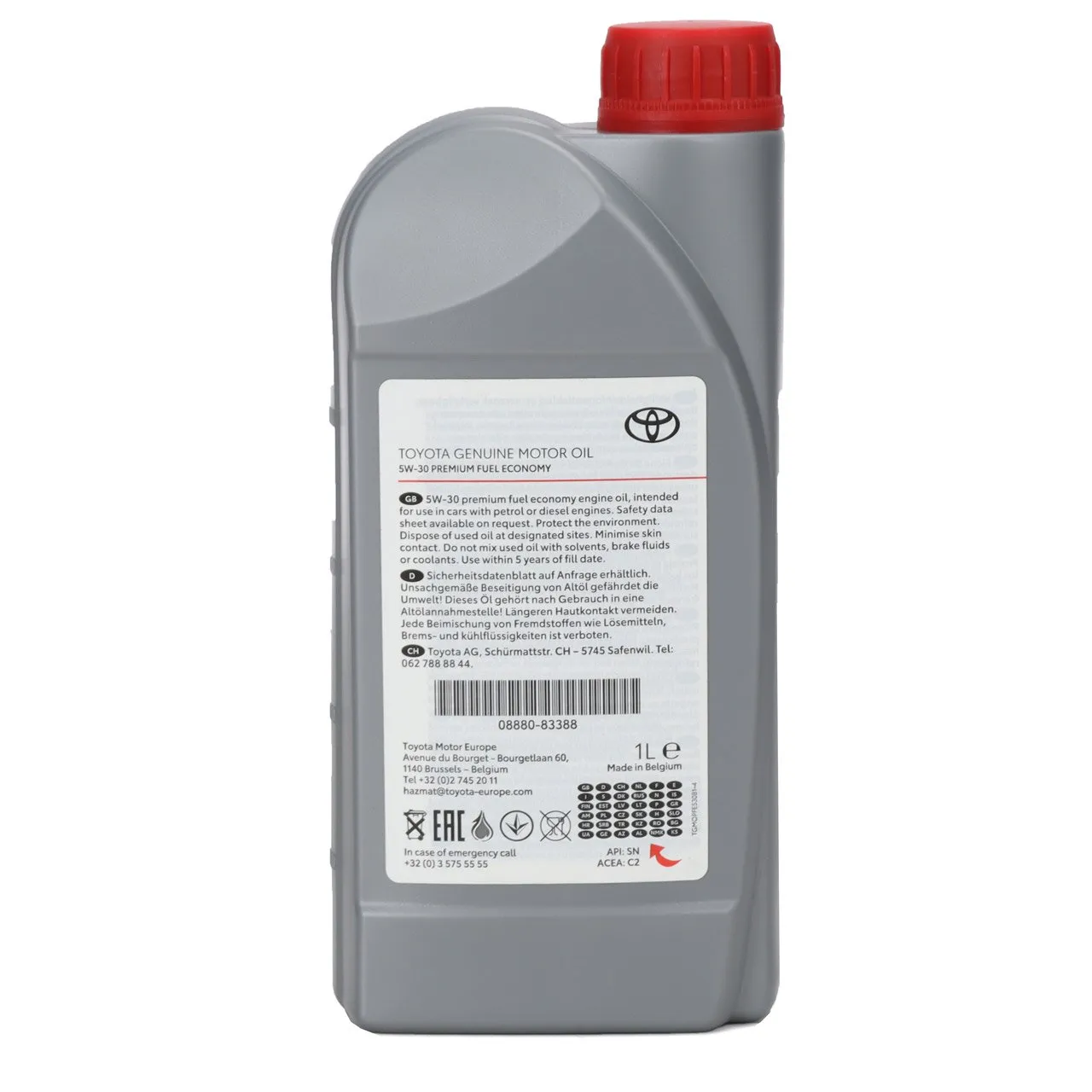 Motorolje 5W-30 Toyota Premium Fuel Economy C2 │ Genuine® Synthetic Engine Oil - 1L Image 2