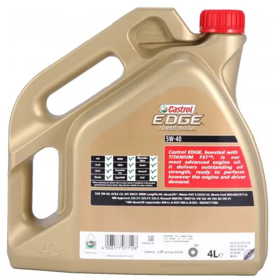 Motorolje 5W-40 Castrol Edge Turbo Diesel Titanium FST™ C3 - 4L Image 3