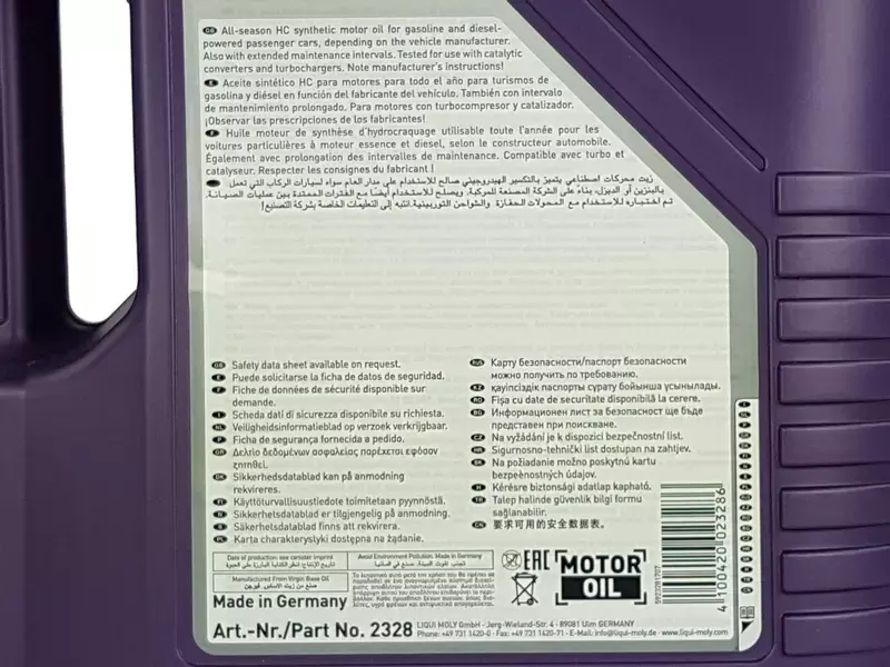 Motorolje 5W-40 Liqui Moly Leichtlauf High Tech - 5L – bilde 4