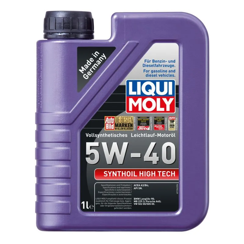 Motorolje 5W-40 Liqui Moly Synthoil High Tech │ MB 229.3 / VW 502 00 - 5L